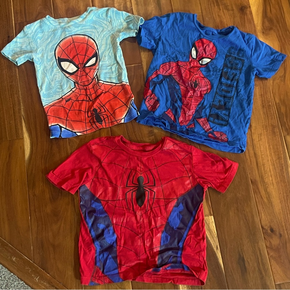 Set of 3 Spider-Man Kids T-Shirts